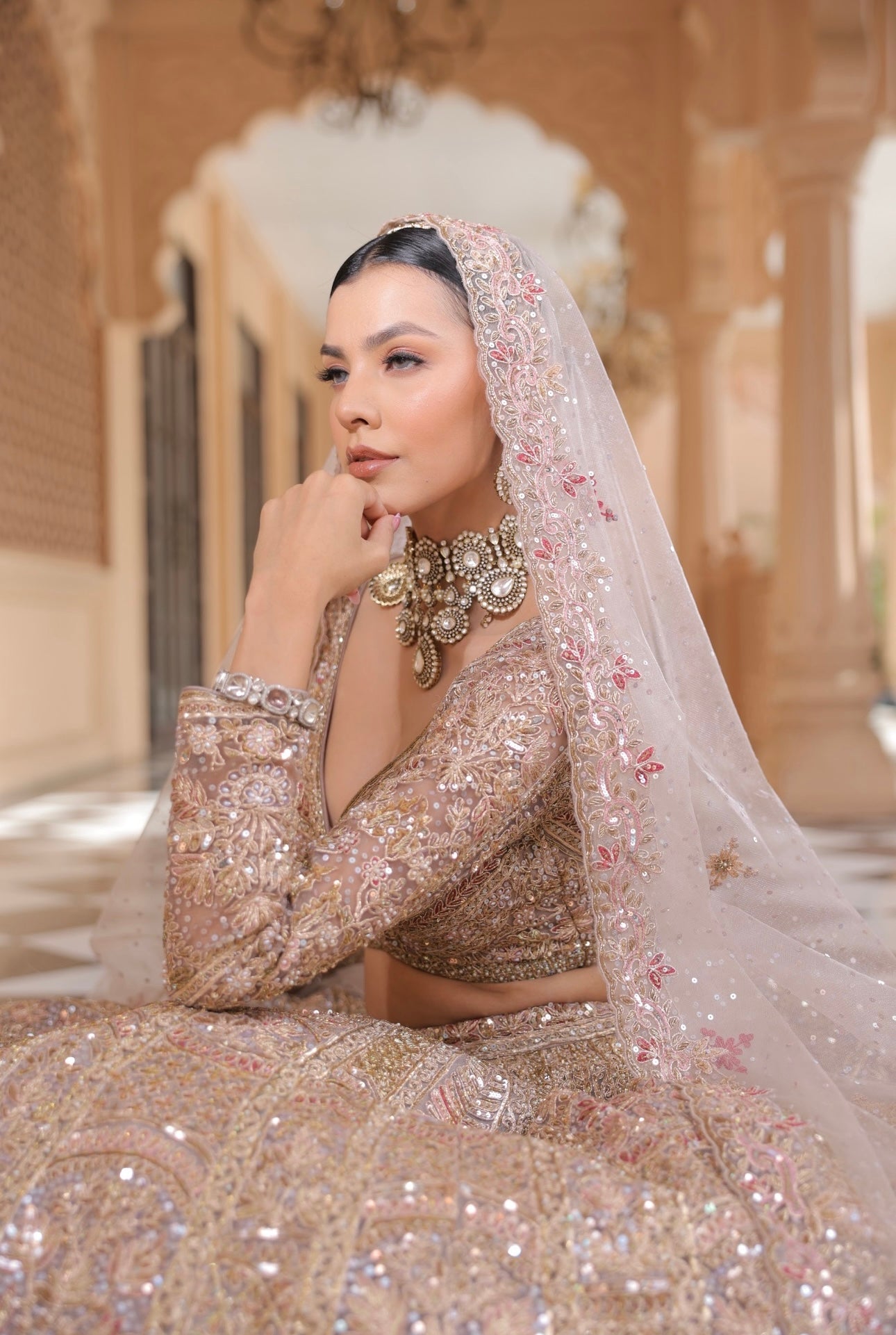 Diamond Drape Lehenga